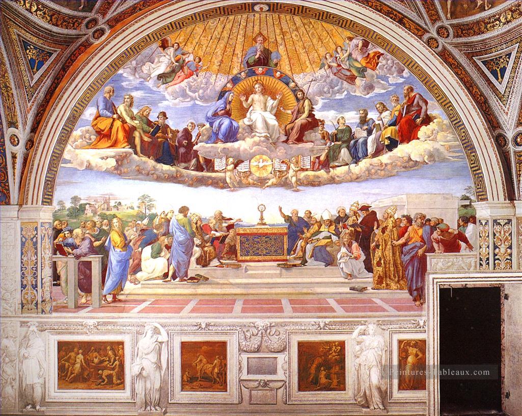 Stanza Della Segnatura detail9 Maître de la Renaissance Raphael Peintures à l'huile